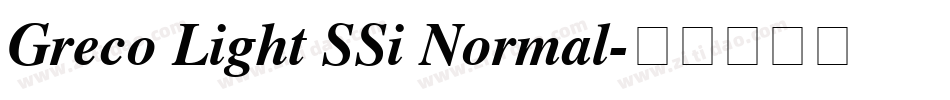 Greco Light SSi Normal字体转换